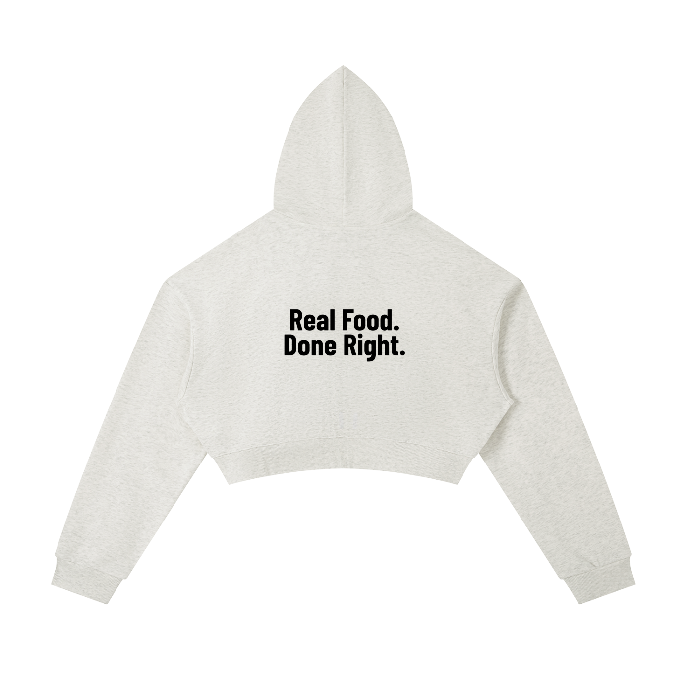 Essential Cropped Zip-Up Hoodie